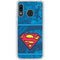 DC Comics Superman Logo Background Pattern Galaxy A20 Clear Case